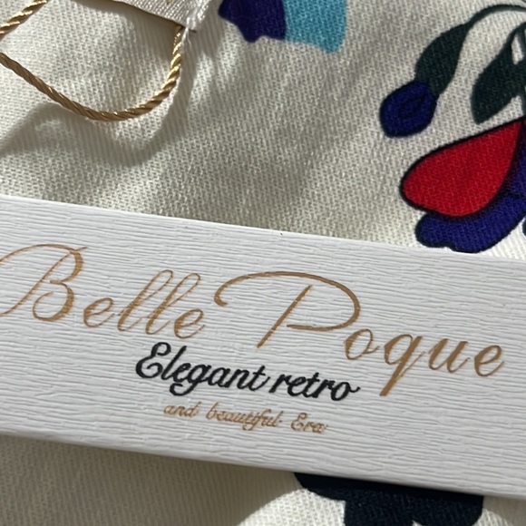 BELLE POGUE BUTTERFLY PRINT 1950’s STYLE ELEGANT RETRO, WOMENS DRESS SIZE M. - Picture 8 of 12